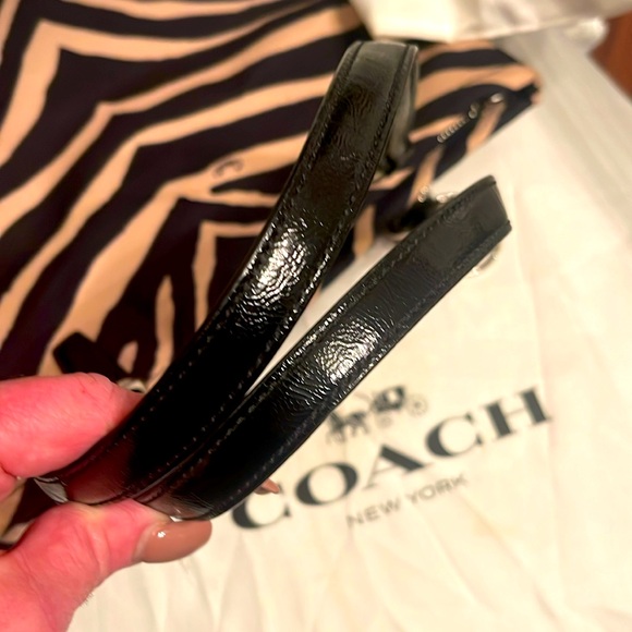 Coach Black and Cream Zebra Print Bag - Picture 9 of 11